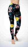 Color stripe legging for workout yoga gym running - alien wing active